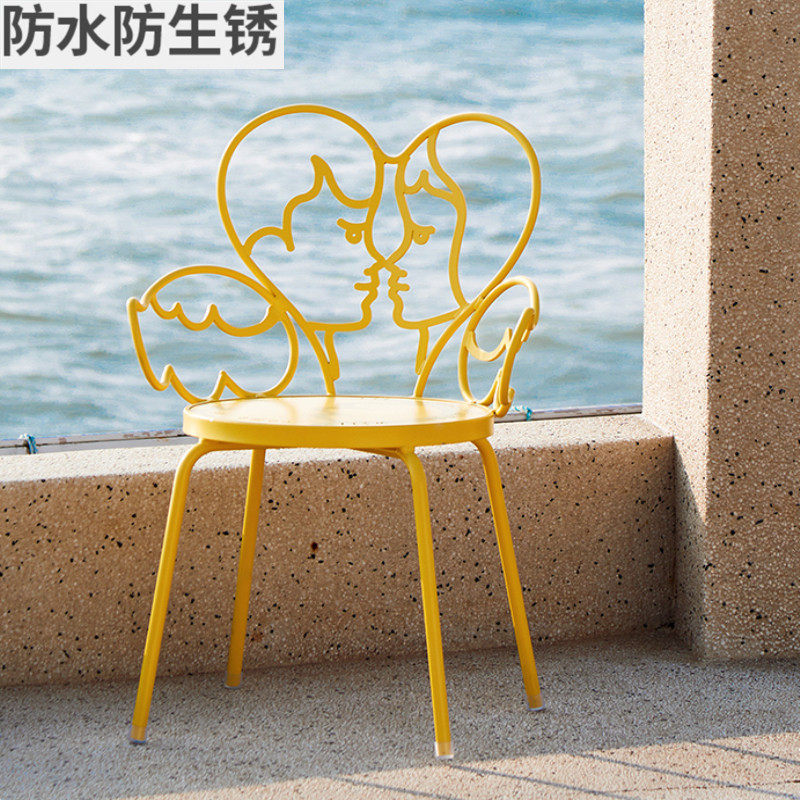 Outdoor Table And Chairs Patio Milk Tea Shop Casual Cafe Garden Outdoor Terrace Sunscreen Sunscreen Red All-aluminum Table