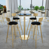 Bar stool Bar table and chair Simple Wrought iron table and chair High stool Bar stool Bar table and chair Small round table Front desk chair in