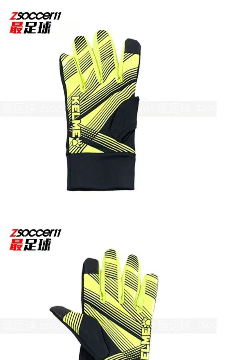 Zsoney11 bóng đá KELME Kalmei găng tay đào tạo bóng đá mùa thu và mùa đông lạnh K15Z9110 - Găng tay găng tay bảo hộ phủ cao su