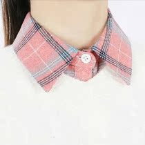 Decorative collar women's shirt Joker cotton shirt collar sweater fake collar children's plaid collar pointed collar couple