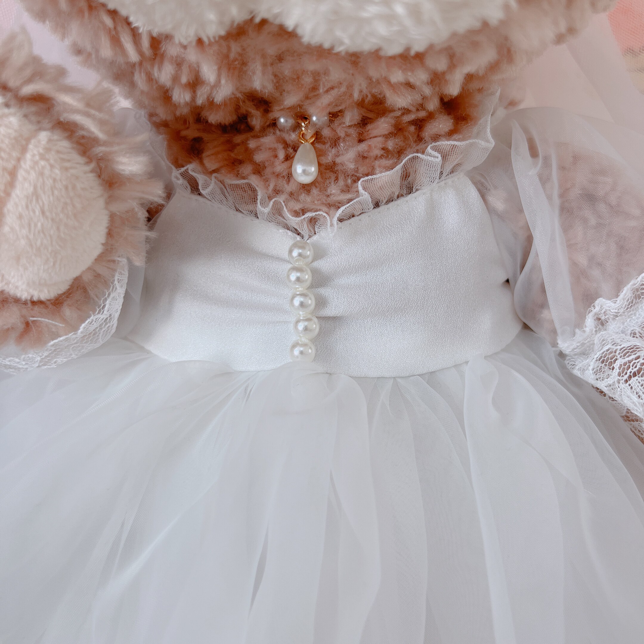 棉花娃娃/毛绒玩具娃衣 南风格子手作雪莉玫达菲着替白色婚纱黑色礼服婚礼压床娃娃娃娃衣服