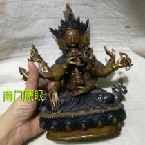 Nepal imported pure copper 7-inch Buddha Statue Zun Sheng Buddha Mother Zun Sheng Mother Langjue Malang Gama Height about 23cm