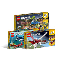  2019 LEGO three-in-one series Aircraft racing robot 31058 dinosaur T-rex shark creative building blocks