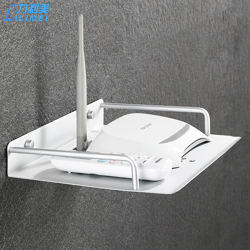 Punch-free wifi cat TV set-top box bracket Storage box bracket Wall bracket Wall router storage shelf