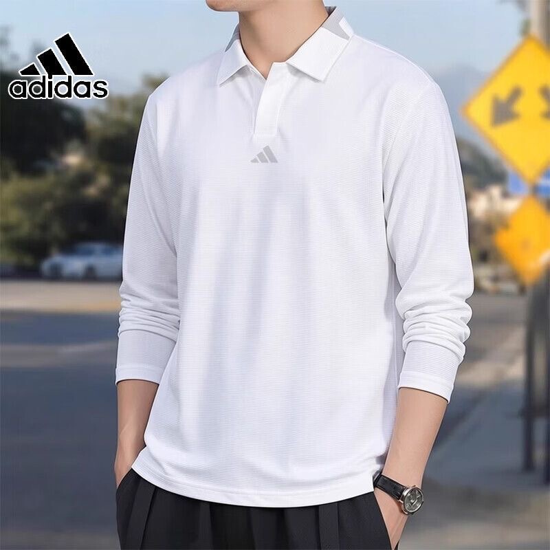 Adidas Btc Ls Polo Men's Breathable Sports Casual Long-Sleeved Polo Shirt Jn3037 Adidas Btc Ls Polo Men's Breathable Sports Casual Long-Sleeved Polo Shirt Jn3037