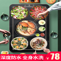 Fu Delai waterproof hot dish artifact Food insulation board Hot cutting board Household warm cutting board multi-function square heating