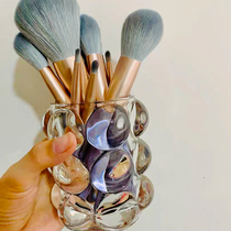ins Wind makeup brush bucket glass storage artifact makeup beauty tools storage tube desktop portable eyebrow pencil bucket