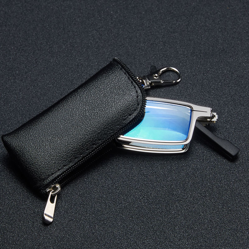 Portable Foldable Reading Glasses, Stylish, Comfortable, High-Definition, Ultra-Light, Anti-Blue Light, Non-Fatiguing, for Middle-Aged and Elderly Men