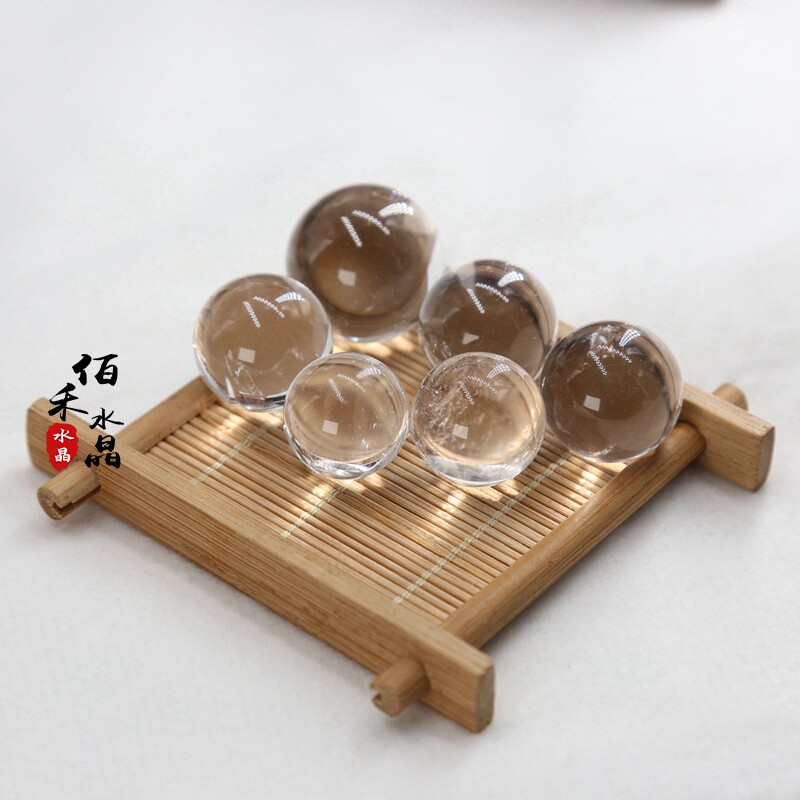 Natural White Water Crystal Ball Swing Piece Home Living Room Office Desktop Furnishing Kids Play Presents