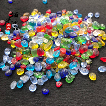 Seven Colored Glazed Crystal Gravel small grain Manzah Gem Fish Tank Paving Flower Pot with Ornamental Stones for Buddhas Use