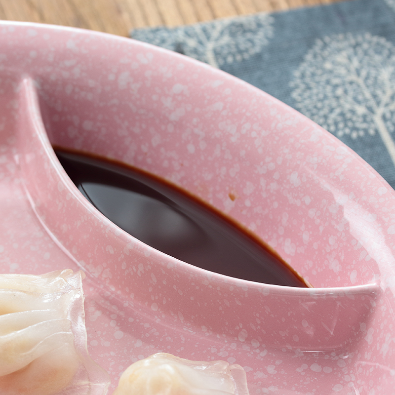 Fu kang creative hold ceramic dish of sauce dumplings dribbling vinegar sushi plate disc one fries plate frame plates for breakfast