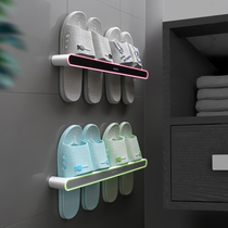 Bathroom slipper rack Wall-mounted wall-mounted shoe storage artifact Bathroom punch-free shoe rack Toilet shelf