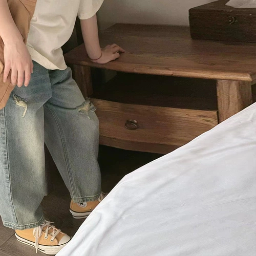 Джинсы, осенние детские штаны для мальчиков, детская одежда, в западном стиле, в корейском стиле