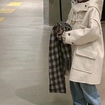 Bora Korean childrens clothing girls double-sided cashmere coat 2023 new childrens winter woolen coat boys