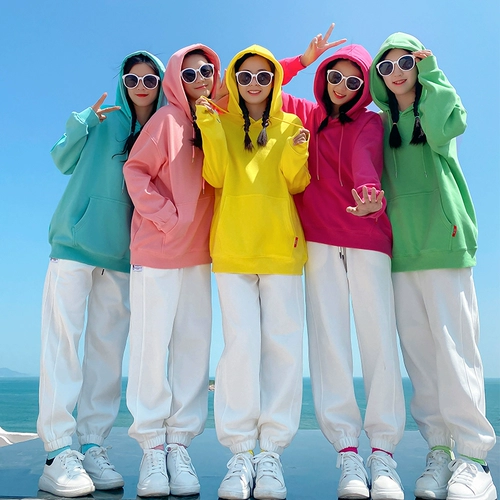 Толстовка с капюшоном, флисовые штаны, форма, спортивный костюм, комплект, свободный крой