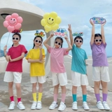 Детская хлопковая футболка, спортивный безопасный костюм для раннего возраста, семейный стиль