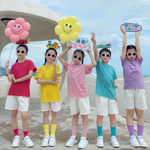 Детская хлопковая футболка, спортивный безопасный костюм для раннего возраста, семейный стиль