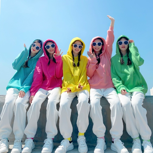 Толстовка с капюшоном, флисовые штаны, форма, спортивный костюм, комплект, свободный крой