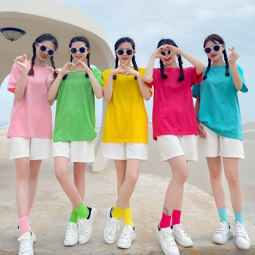 Хлопковая летняя тонкая футболка с коротким рукавом для отдыха, в корейском стиле