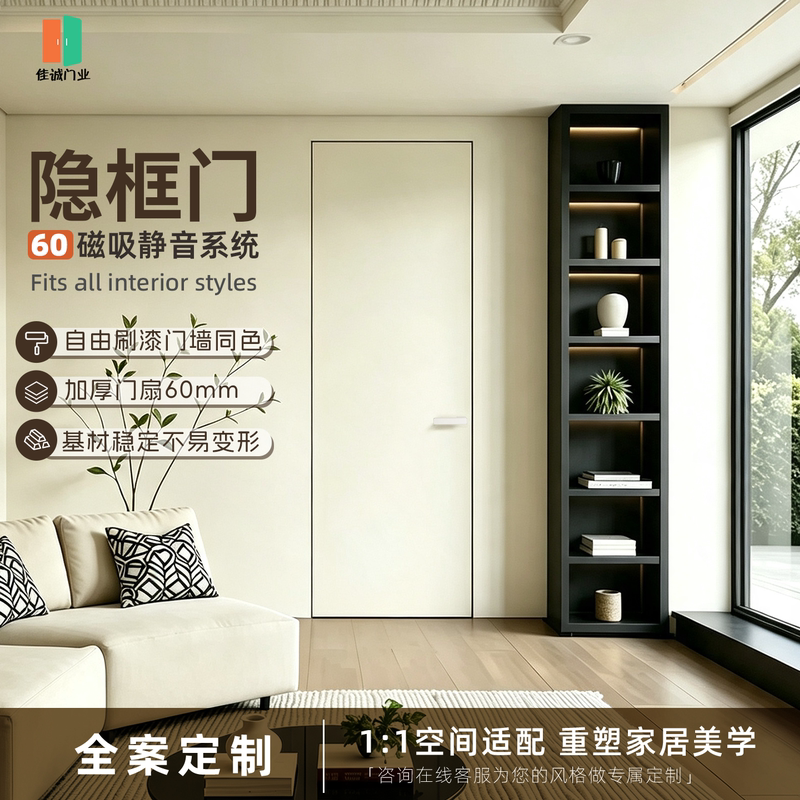 Paint Invisible Door, Secret Door, Frameless Invisible Frame Door, Narrow Edge, Normcore Aluminum Wooden Door, Flat Opening, Solid Wood Interior Door, Silent Door Paint Invisible Door, Secret Door, Frameless Invisible Frame Door, Narrow Edge, Normcore Aluminum Wooden Door, Flat Opening, Solid Wood Interior Door, Silent Door