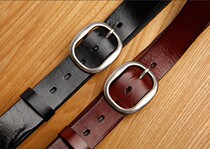 Belt mens leather pin buckle Korean trend Joker leisure young students Young Personality cowhide thin belt