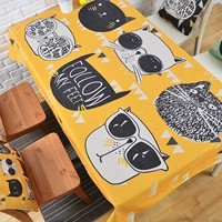Dễ thương phim hoạt hình cotton lưới đỏ khăn trải bàn vải nhỏ châu Âu tươi hình chữ nhật phòng khách bàn cà phê không thấm nước vải khăn trải bàn cute