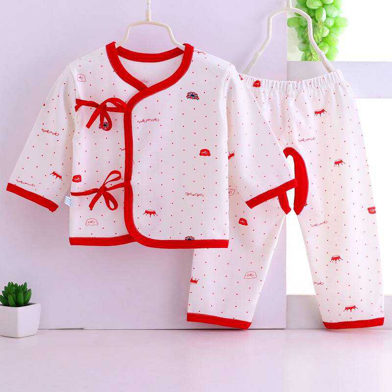 Quần áo sơ sinh cotton 0-3-6 tháng cho bé sơ sinh Đồ lót trẻ em hai mảnh phù hợp với quần áo mùa thu xuân, hè và thu - Quần áo lót quần áo bé gái