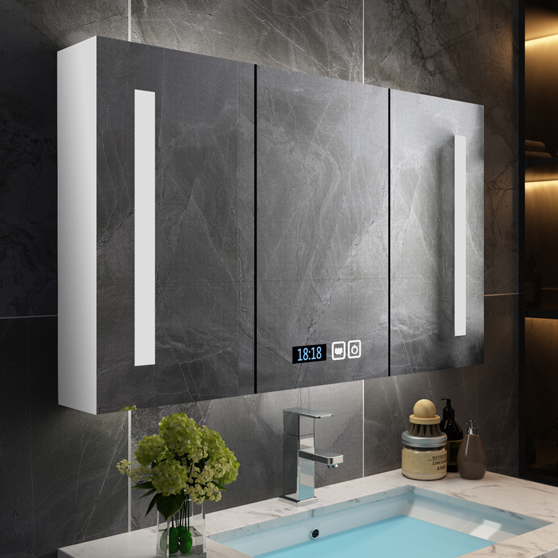 Bathroom smart mirror cabinet Separate bathroom mirror Powder room storage and storage Wash mirror cabinet Mirror box Wall-mounted