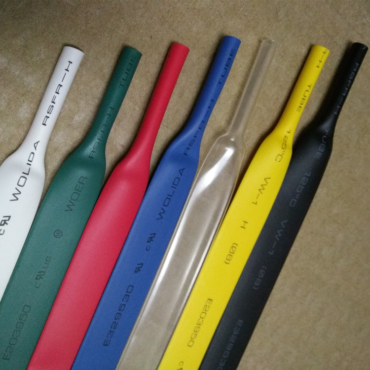 WOER Wall heat-shrink tube 11mm environmentally friendly insulation flame retardant wire sleeve white black red yellow green blue transparent new product