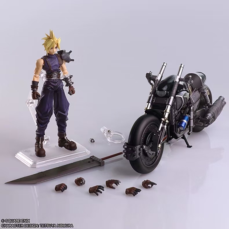In-Stock Genuine Se Pa Modified Bring Arts Final Fantasy Vii Cloud Motorcycle Vehicle Figure