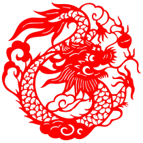 Send 2 different dragons zodiac animals mythical beasts auspicious paper-cut window grilles decorative paintings rice paper carvings paper-cut finished products