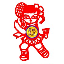 Playing badminton paper-cutting school children paper-cutting window grilles sports extracurricular activities student paper-cutting finished products