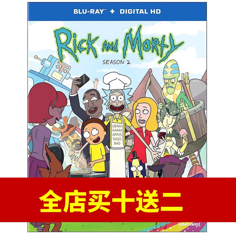 Rick and Morty Season 2 All 10 Episodes] DIY Official Translation of Simplified Traditional Chinese Characters] Blu-ray Disc