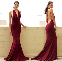 2018 new women sexy dress girl backless dresses wedding gown