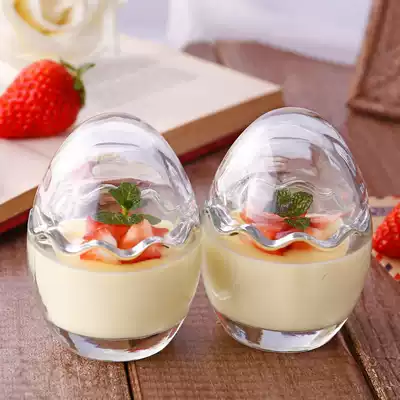Egg shell creative pudding cup high temperature glass pudding bottle mousse cup yogurt bottle caramel pudding baking mold