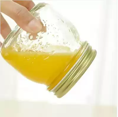 Lead-free heat resistant carved sealed jar thickened glass bottle storage bottle jam bottle honey bottle