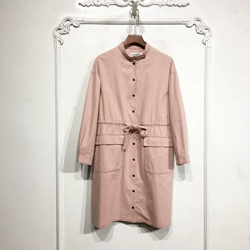 Eve Series * Tủ rút tiền D78861 Áo khoác gió thời trang thương hiệu nữ giảm giá - Trench Coat