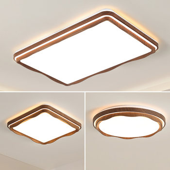 Medieval Style Living Room Ceiling Lamp Whole House 2025 New New Chinoiserie Simple Walnut Color Super Bright Eye Protection Bedroom Lamp