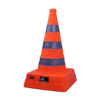 70CM reflective road cone telescopic foldable road cone roadblock car safety warning cone ice cream cone roadblock cone