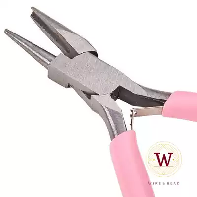 Semi-groove semi-circular mouth roll needle pliers Roll steel wire jewelry winding manual 14k gold and silver copper wire modeling DIY tool