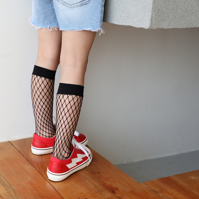 Trẻ em vớ fishnet 18 triều cha mẹ và con vớ mùa hè chàng trai và cô gái lưới trong vớ ống đen lưới vớ rỗng