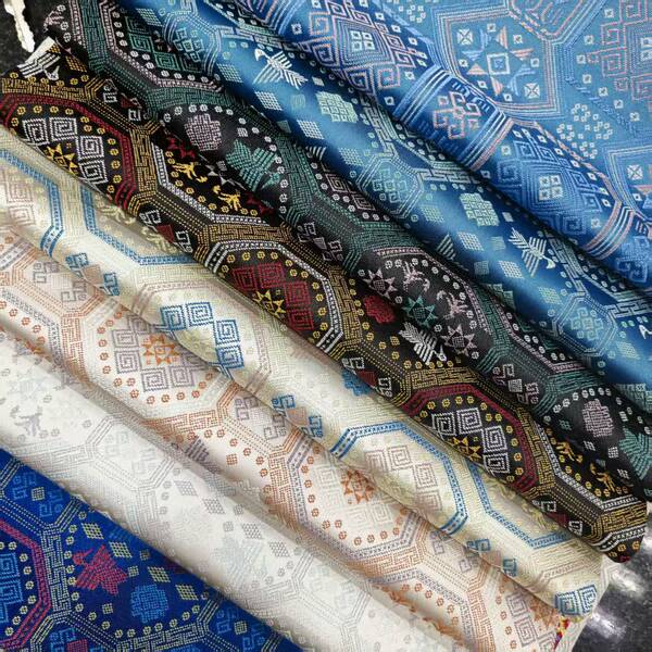 Guangxi Zhuang Brocade Dragon Pattern Ethnic Style Jacquard Fabric Refrigerator Magnet Embroidery DIY Jewelry Clothing Vest Fabric