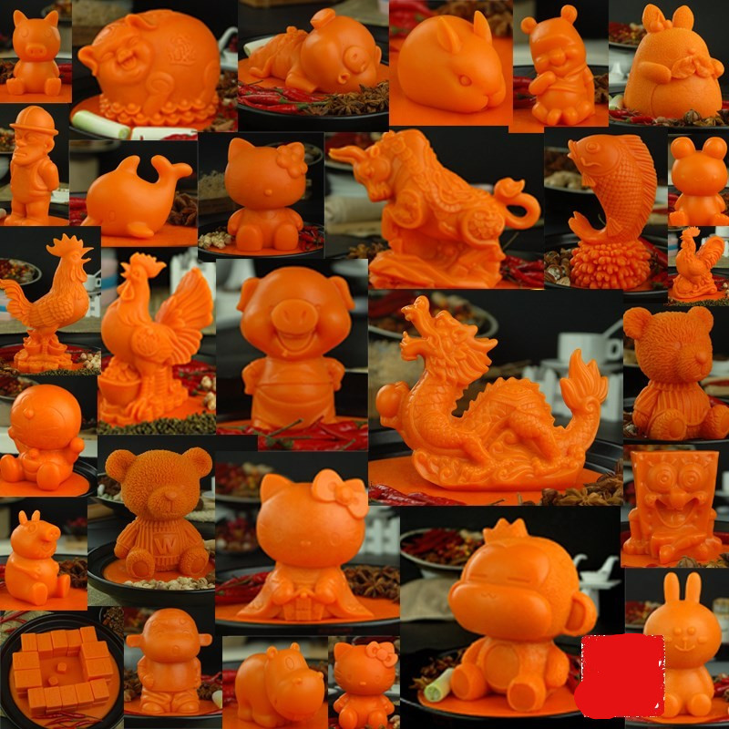 Hot Pot Bull Oil Styling Mold Food Grade Silicone Gel Ice Sculpture Salt Sculpture Sharper Small Bear Mulus Large Base Stock Mold-Taobao