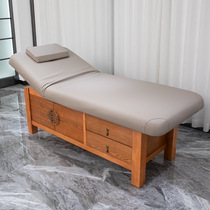 Solid wood massage bed Chinese medicine diagnosis bed physiotherapy moxibustion health bed Chinese massage bed massage bed beauty club bed