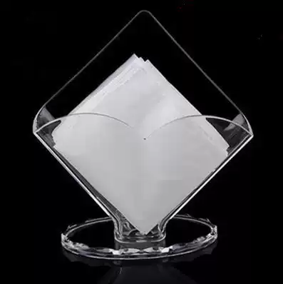 Anti-drop high-grade acrylic paper towel insert table toilet paper holder vertical napkin carton Western restaurant creative paper towel holder