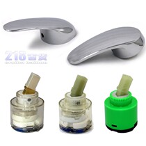  Vegetable basin Hot and cold water faucet spool Basin shower mixing valve 40mm ceramic copper column spool Alloy handle accessories