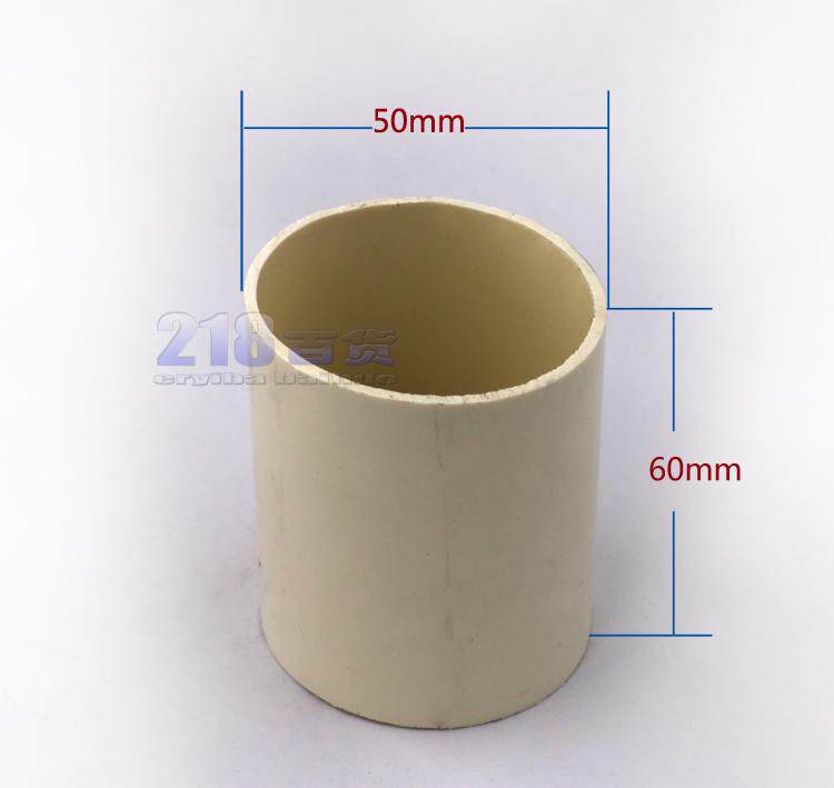 40 50mm white PVC drain pipe downpipe extension joint to connect 2 inch corrugated hose stainless steel hose clamp