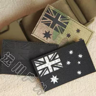 Australian flag armband laser hollow MC reflective Velcro badge backpack sticker cap sticker cap tactical chapter