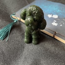 Jade teddy bag hanging key trailer hanging Hetian jade jasper sugar jade sapphire pet necklace handle ornaments