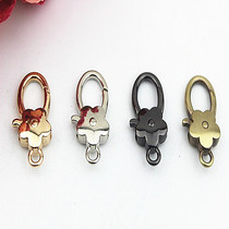 DIY upscale light gold hook buckle hanging buckle cute flower button son dog buckle fattening metal bag with buckle ornament buckle